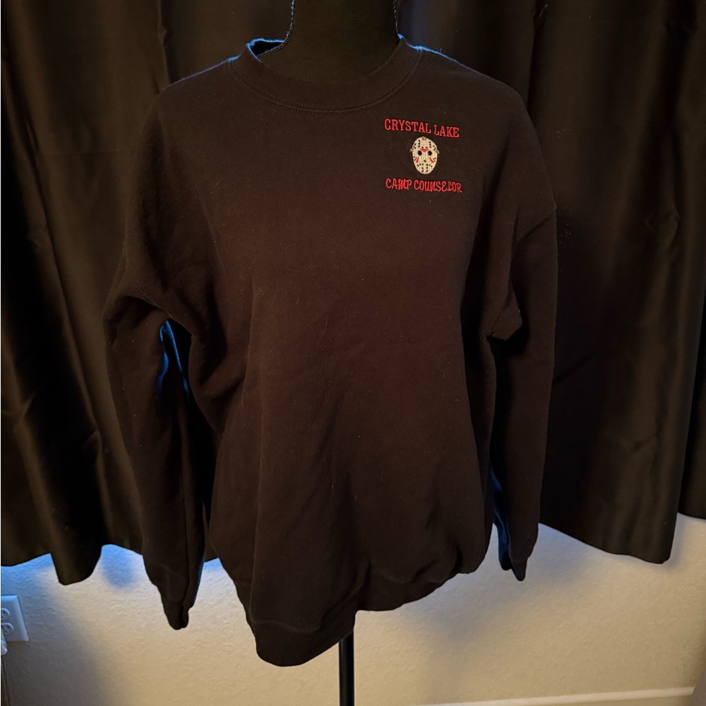 Black Crystal Lake Camp Counselor Sweatshirt